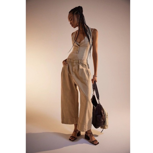 FREE PEOPLE 
Sweet Talk Chino Pants - Snowbell - Picture 1 of 7